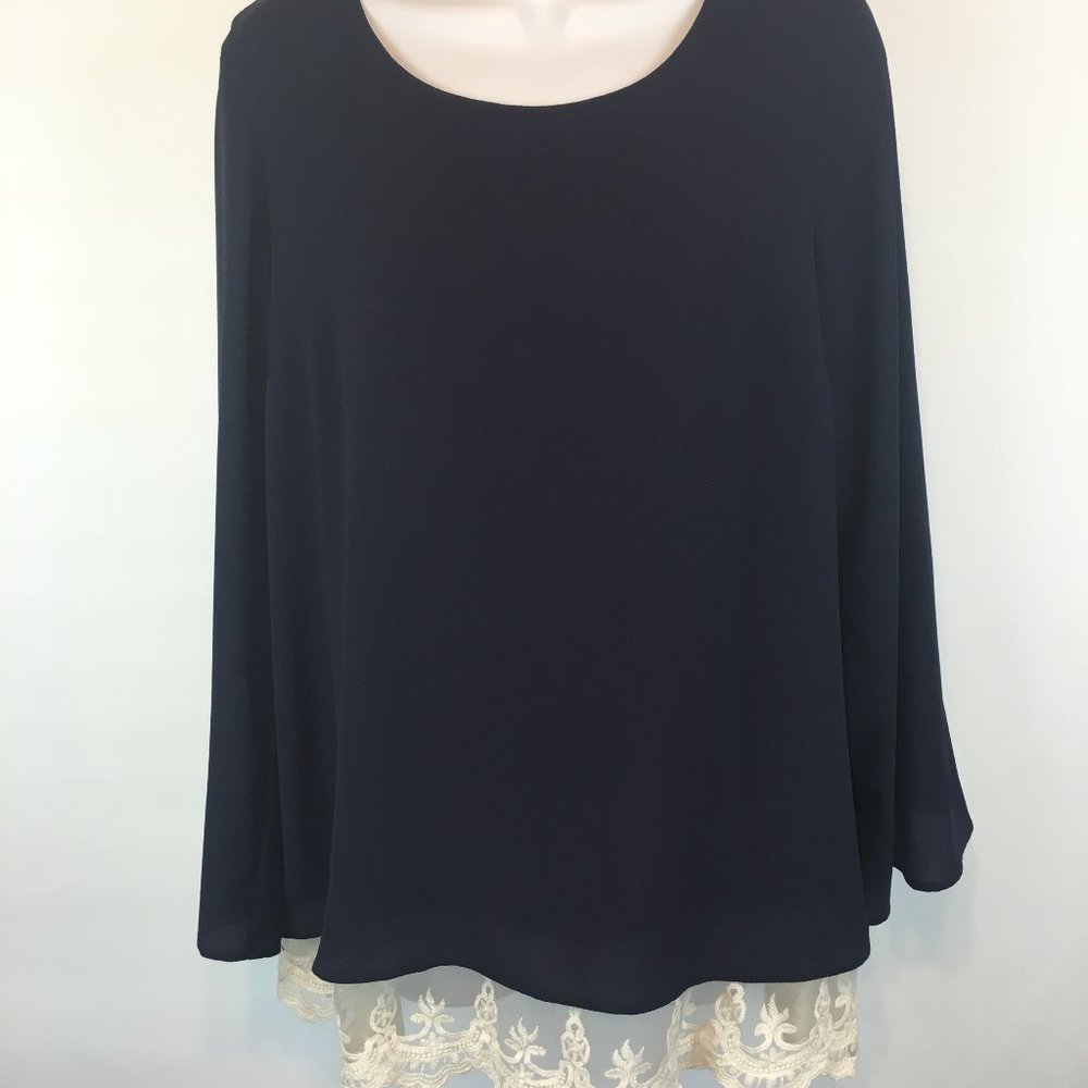 AB Studio blouse with lace detail size L